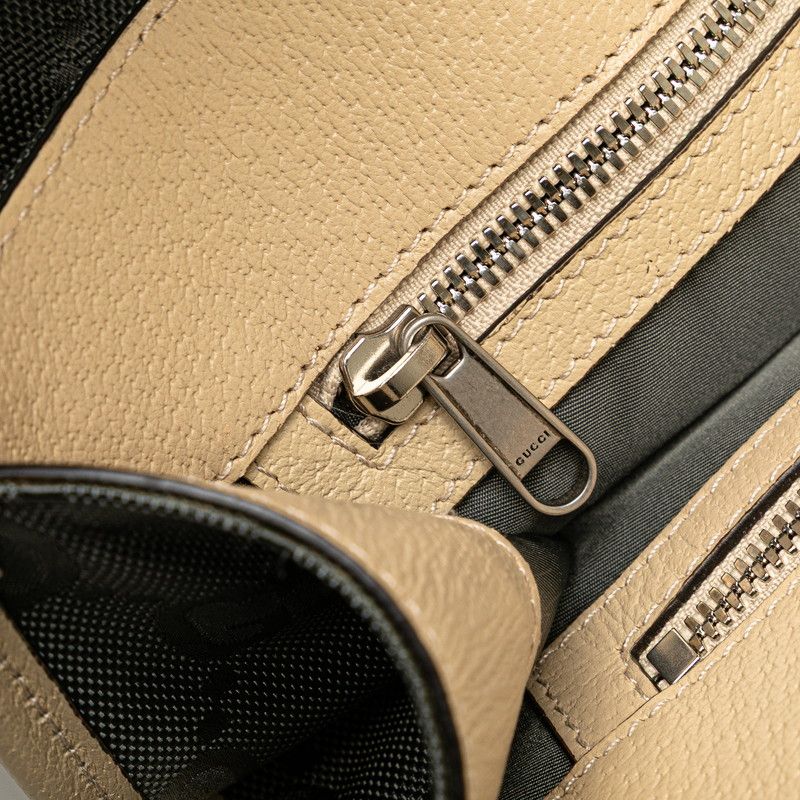 Gucci GG Nylon Off the Grid Long 2-Way Shoulder Bag Gray Beige