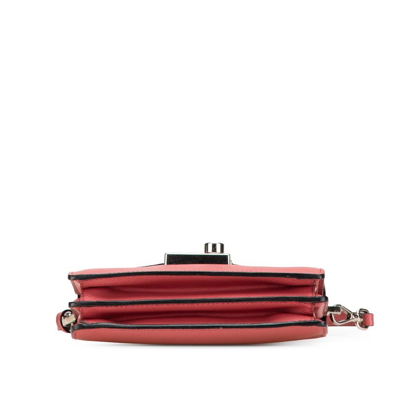 Prada Mini 2-Way Shoulder Bag Pink Saffiano Leather