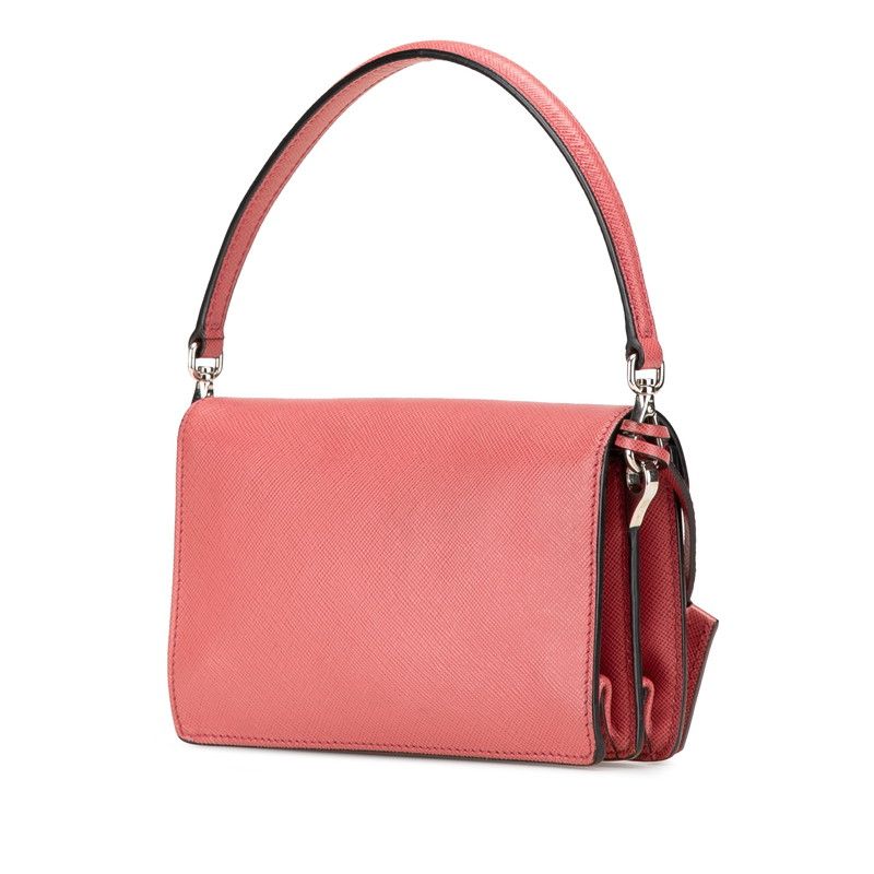 Prada Mini 2-Way Shoulder Bag Pink Saffiano Leather
