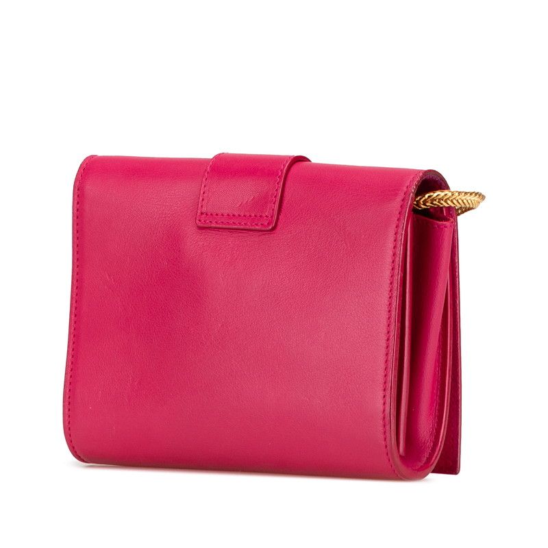 Saint Laurent Classic Yline Satchel Small Chain Crossbody Shoulder Bag Pink