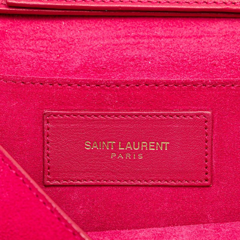 Saint Laurent Classic Yline Satchel Small Chain Crossbody Shoulder Bag Pink