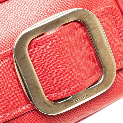 Prada Crossbody Shoulder Bag Red Saffiano Leather