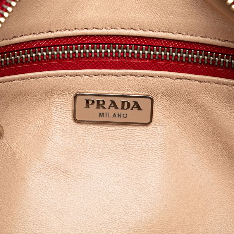 Prada Crossbody Shoulder Bag Red Saffiano Leather