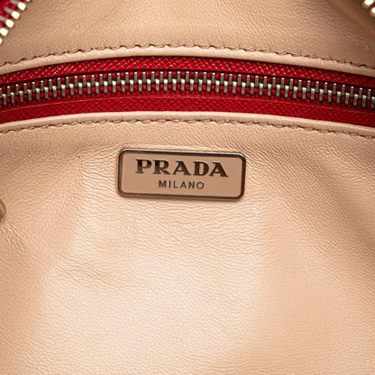 Prada Crossbody Shoulder Bag Red Saffiano Leather