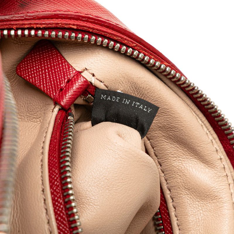 Prada Crossbody Shoulder Bag Red Saffiano Leather