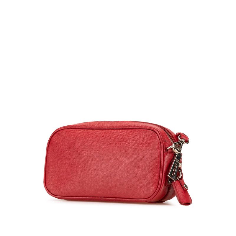 Prada Crossbody Shoulder Bag Red Saffiano Leather
