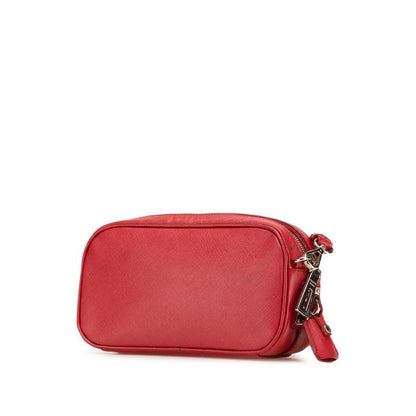 Prada Crossbody Shoulder Bag Red Saffiano Leather