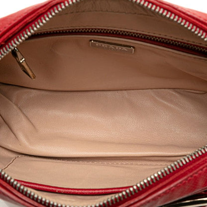 Prada Crossbody Shoulder Bag Red Saffiano Leather