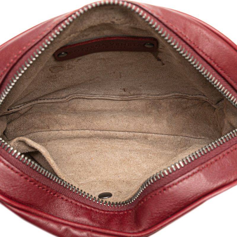 Bottega Veneta Intrecciato Waist Bag Wine Red Gold Leather