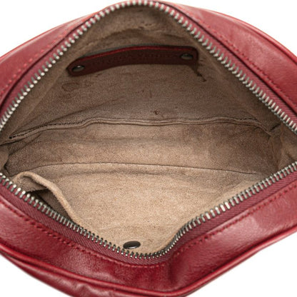 Bottega Veneta Intrecciato Waist Bag Wine Red Gold Leather