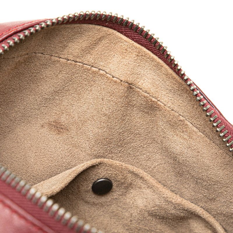 Bottega Veneta Intrecciato Waist Bag Wine Red Gold Leather