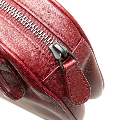 Bottega Veneta Intrecciato Waist Bag Wine Red Gold Leather