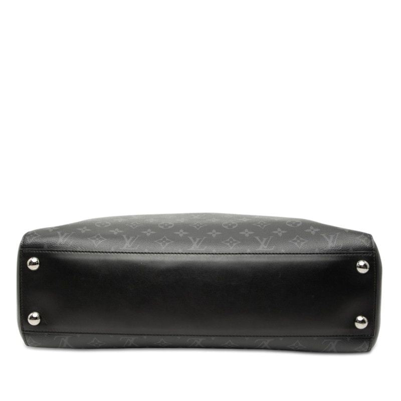 Louis Vuitton Monogram Eclipse Grand Sac Tote Gray Black Leather