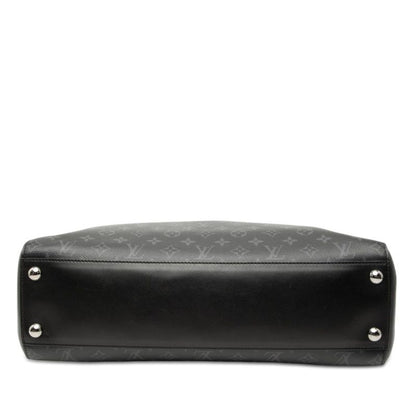 Louis Vuitton Monogram Eclipse Grand Sac Tote Gray Black Leather