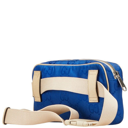 Gucci GG Nylon Off the Grid Belt Bag Gray Beige