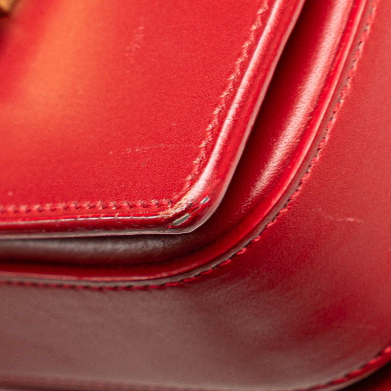 Saint Laurent Classic Lou Crossbody Mini Shoulder Bag Red Leather