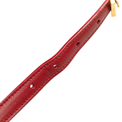 Saint Laurent Classic Lou Crossbody Mini Shoulder Bag Red Leather