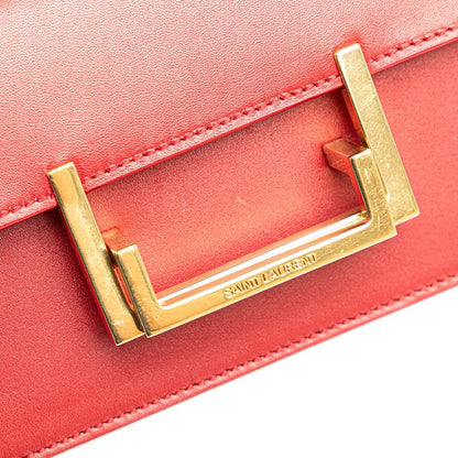 Saint Laurent Classic Lou Crossbody Mini Shoulder Bag Red Leather