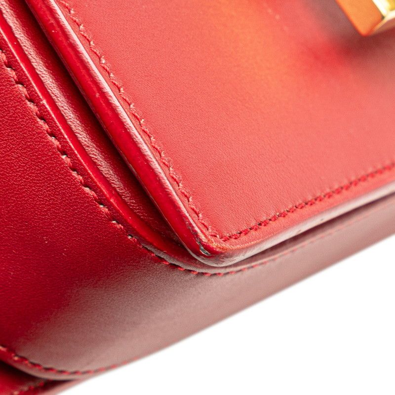 Saint Laurent Classic Lou Crossbody Mini Shoulder Bag Red Leather