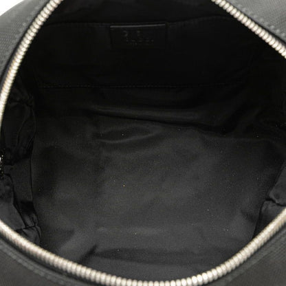 Gucci Sherry Line Clutch Black Leather Nylon