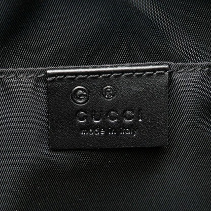Gucci Sherry Line Clutch Black Leather Nylon