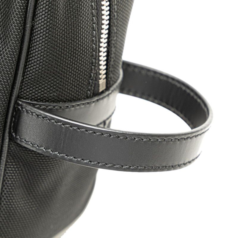 Gucci Sherry Line Clutch Black Leather Nylon