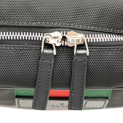 Gucci Sherry Line Clutch Black Leather Nylon