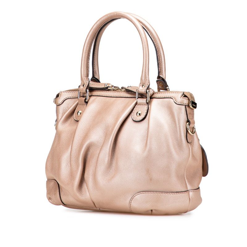 Gucci Ski 2-Way Shoulder Bag Pink Leather