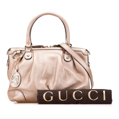 Gucci Ski 2-Way Shoulder Bag Pink Leather