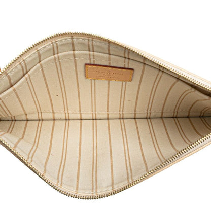 Louis Vuitton Damier Azur Neverfull Pouch White Leather
