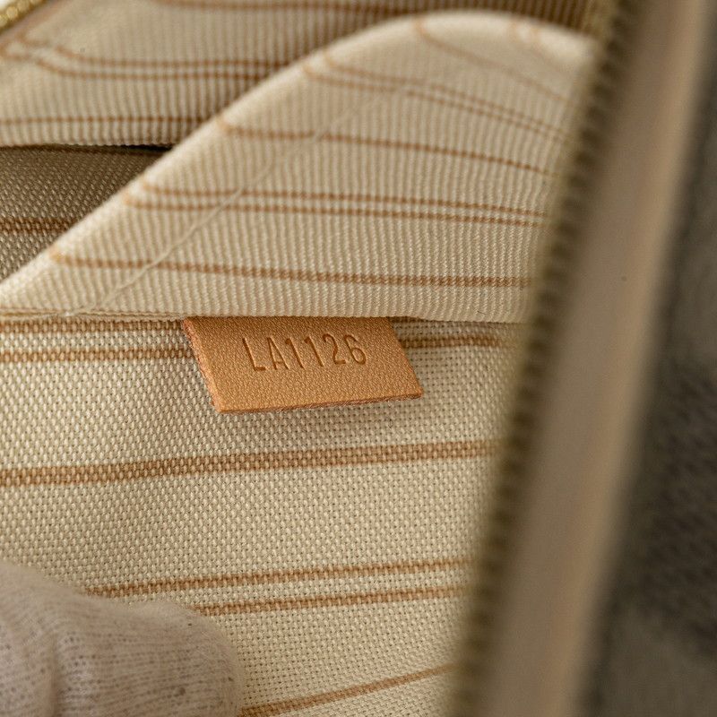 Louis Vuitton Damier Azur Neverfull Pouch White Leather