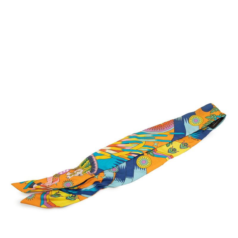 Hermes Twilly la Source de Pegase Scarf Multicolor Silk
