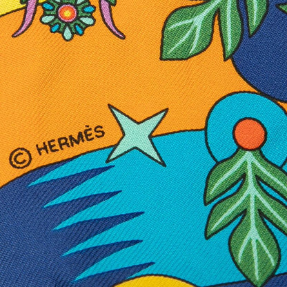 Hermes Twilly la Source de Pegase Scarf Multicolor Silk