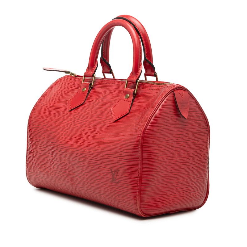 Louis Vuitton Epi Speedy 25 Mini Boston Bag Castilian Red Leather