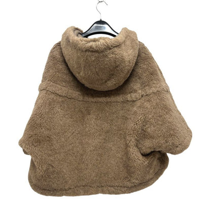 Max Mara Poncho Petalo Teddy Bear Alpaca Brown Cape