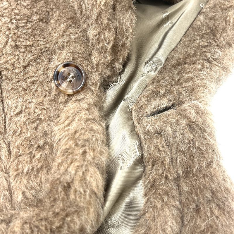 Max Mara Poncho Petalo Teddy Bear Alpaca Brown Cape