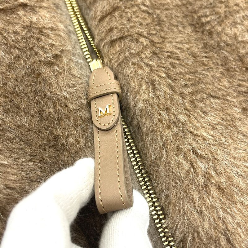 Max Mara Poncho Petalo Teddy Bear Alpaca Brown Cape