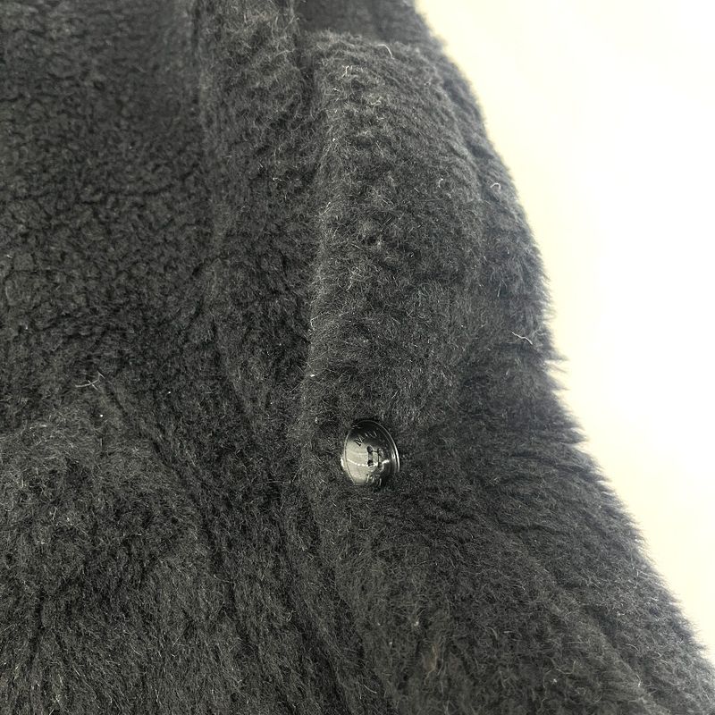 Max Mara Poncho Teddy Bear Alpaca Black Cape