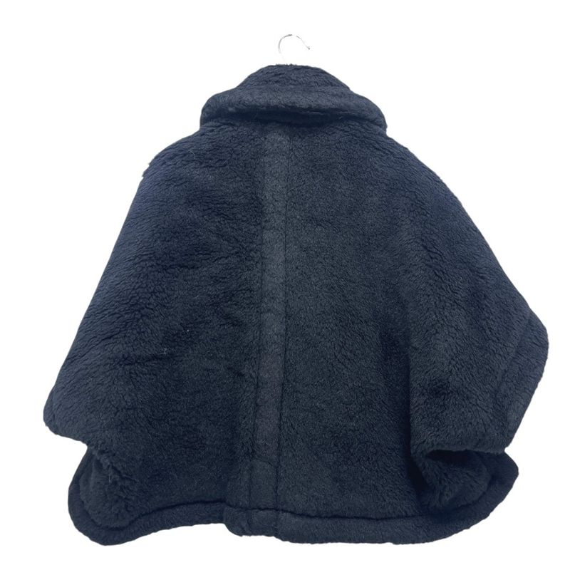 Max Mara Poncho Teddy Bear Alpaca Black Cape