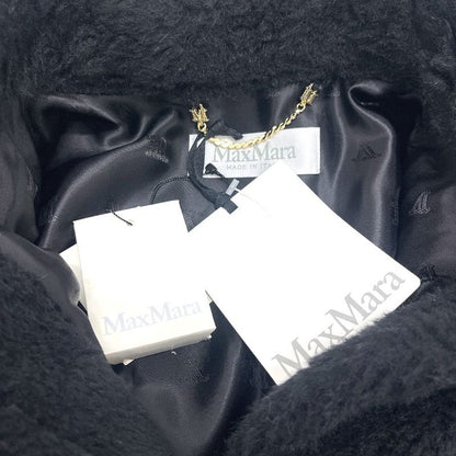Max Mara Poncho Teddy Bear Alpaca Black Cape