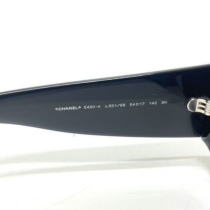Chanel Sunglasses Embroidery CC Logo Plastic Black Eyewear