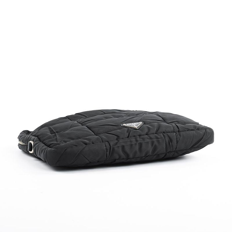 Prada Clutch Quilted Silver