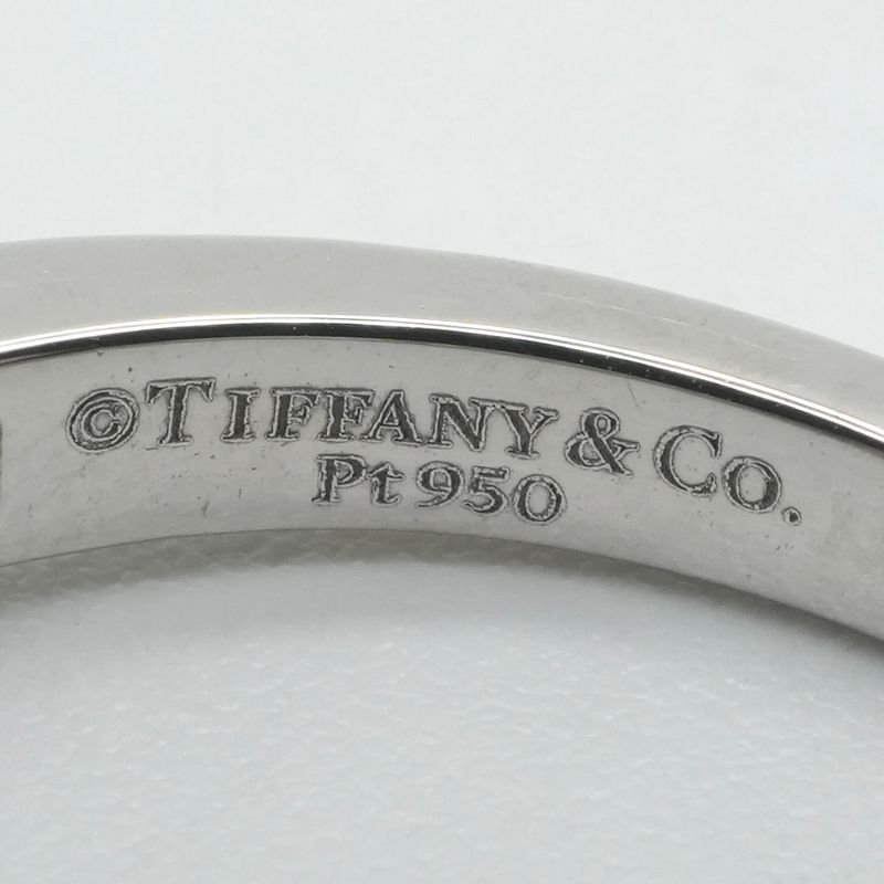 Tiffany & Co Engagement Ring Channel Set Diamond Band Platinum Half Circle