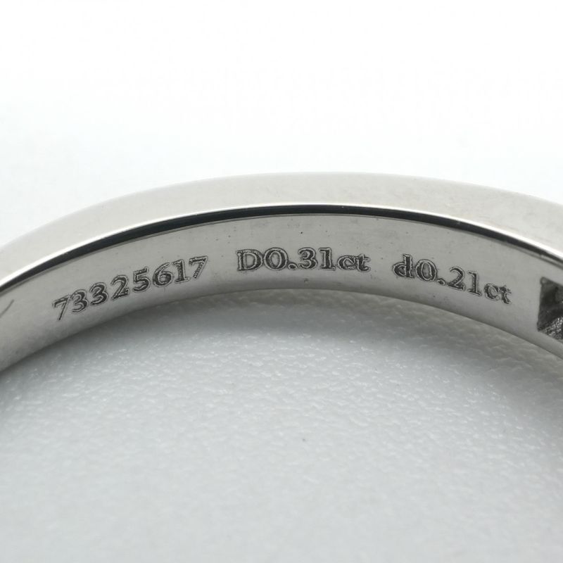 Tiffany & Co Engagement Ring Channel Set Diamond Band Platinum Half Circle