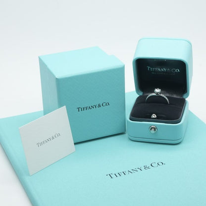 Tiffany & Co Engagement Ring Channel Set Diamond Band Platinum Half Circle
