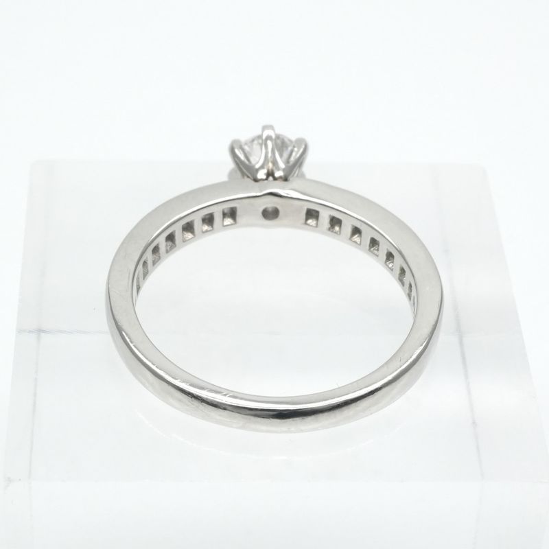 Tiffany & Co Engagement Ring Channel Set Diamond Band Platinum Half Circle