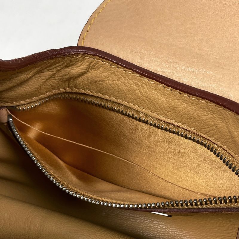 Prada Logo Handbag Leather Beige