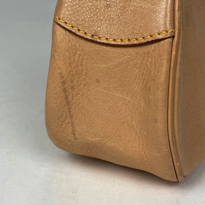 Prada Logo Handbag Leather Beige