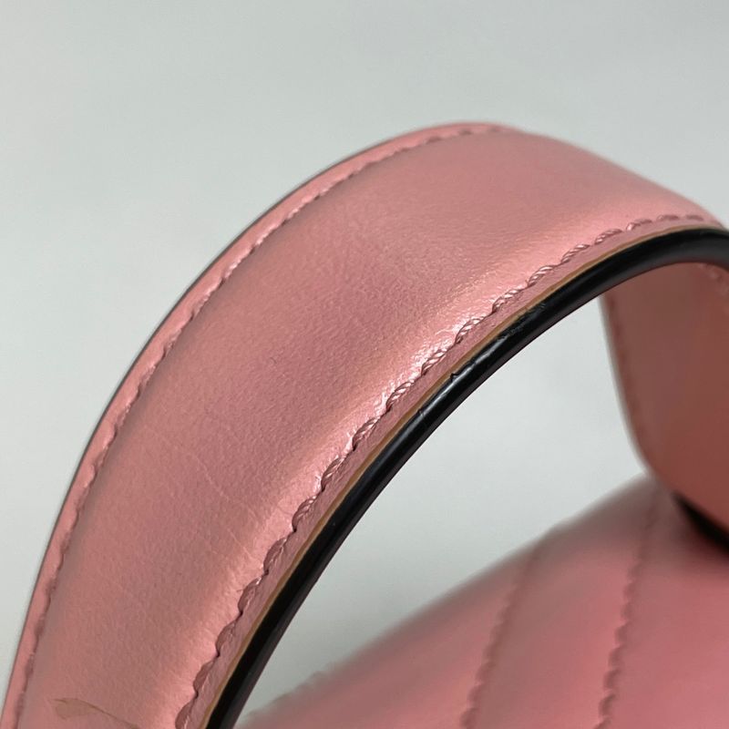 Gucci GG Marmont 2-Way Chain Shoulder Bag Double Leather Pink