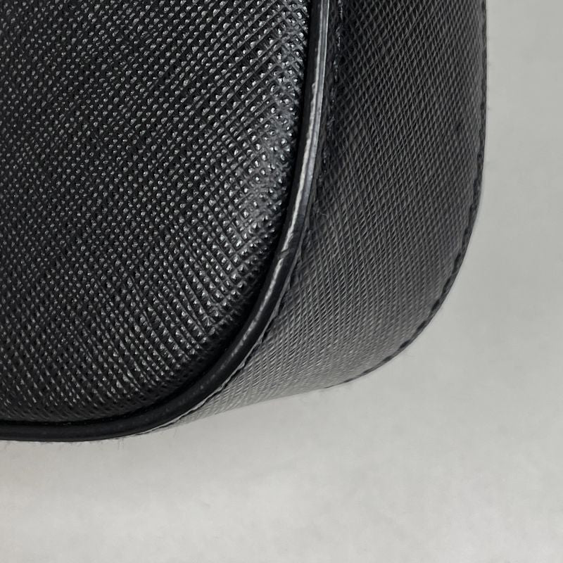Prada Logo Shoulder Bag Saffiano Leather Nero